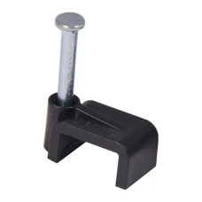 Скоба чорна 7мм.плоска АСКО (уп.100шт.) Скоба чорна 7мм.плоска АСКО (уп.100шт.)