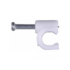 Скоба для кріплення кабеля кругла 16 мм АСКО (1/100шт) Скоба для кріплення кабеля кругла 16 мм АСКО (1/100шт)