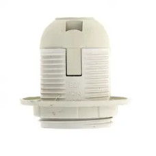 Патрон VARGO E27 пластік,білий з кільцем (V-115531) Патрон VARGO E27 пластік,білий з кільцем (V-115531)