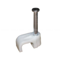 Скоба для кріпл. каб.плоска 10 мм АСКО (1/100шт) Скоба для кріпл. каб.плоска 10 мм АСКО (1/100шт)