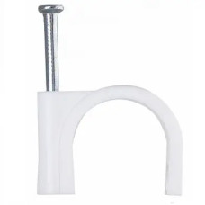 Скоба для кріплення кабеля кругла 14 мл АСКО (1/100шт) Скоба для кріплення кабеля кругла 14 мл АСКО (1/100шт)