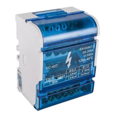 Шина нульова в корпусі VC-407 (4бруска по 7 отв.) Шина нульова в корпусі VC-407 (4бруска по 7 отв.)